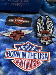 Harley Davidson Patch Lot Born In USA Gold Wings Alles Neu - Bild 1 von 5