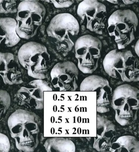 Hydrographic Water Transfer Film - Hydro Dipping Print Smiling Skulls - Picture 1 of 1