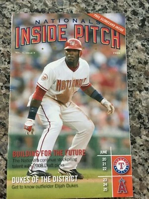 WASHINGTON NATIONALS RARE NATIONALS INSIDE PITCH OFFICIAL PROGRAMS(3) + 4 BONUS - Image 1 of 4