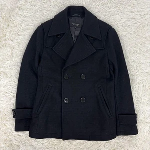Burberry Black Label Pea Coat Asian fit M US size S Wool Men's Used Authentic - Picture 1 of 8