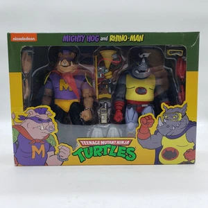 NECA Teenage Mutant Ninja Turtles Mighty Hog and Rhino-Man Paquete de 2 - Imagen 1 de 17
