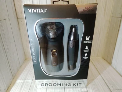 Kit de afeitadora giratoria y recortadora de nariz de oreja recargable Vivitar modelo PG-0204 Foto 1 de 2