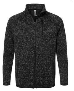 New Burnside knit sweater jacket, with tags, full zip/in “Heather”, men’s Small - Picture 1 of 9