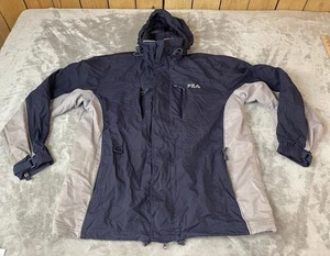 FILA Blue Gray Ski Snowboard Reflective Hooded Jacket Coat Men's XL  !!!!! - Picture 1 of 13