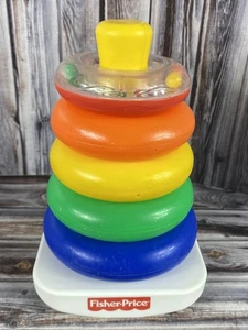 Fisher Price Rock A Stack Colorful Stacking Rings (D) Toddler/Baby Toy - Picture 1 of 5