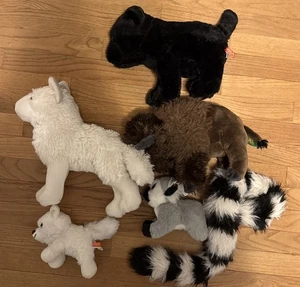 Wild Republic Plushes - 11” Puma, 11” Wolf, 6” Baby Wolf, 11” Bison, 6” Lemur - Picture 1 of 17