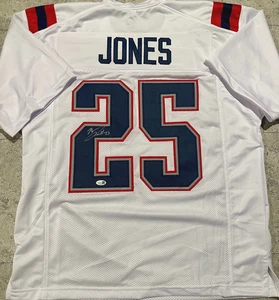 Marcus Jones New England Patriots Autographed Signed Custom Style Jersey-JSA - Foto 1 di 3