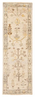 Alfombra de corredor tradicional oriental de lana 2'5" x 7'10" vintage anudada a mano Foto 1 de 4