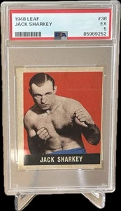 1948 Leaf Jack Sharkey #38, PSA 5 EX - Heavyweight Champion, Boston Strongboy. - Bild 1 von 4