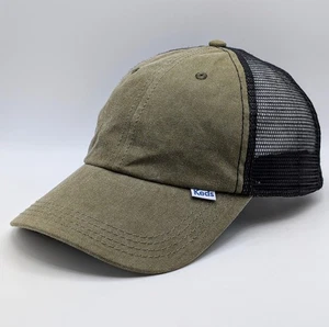 Keds Mesh Hat Olive Green/Black Strap Back Baseball Cap VTG 90s Hiking Outdoors - Picture 1 of 5