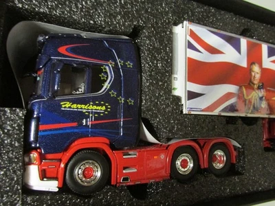 WSI SCANIA 770S H/LINE+FRIDGE TRAILER-HARRISON PRESTON UK-LTD EDITION-1:50 - Image 1 of 4