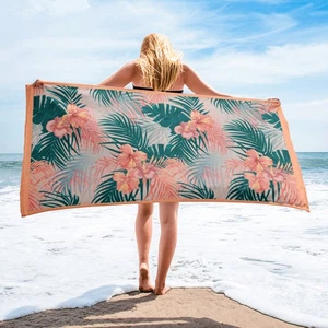 Beach Towel - Hibiscus Flower - Picture 1 of 9