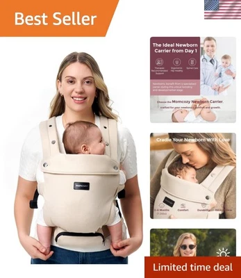 Portabebés Transpirable (7-24lbs) con Correas Cómodas Ajustables y Bolsillo Foto 1 de 4