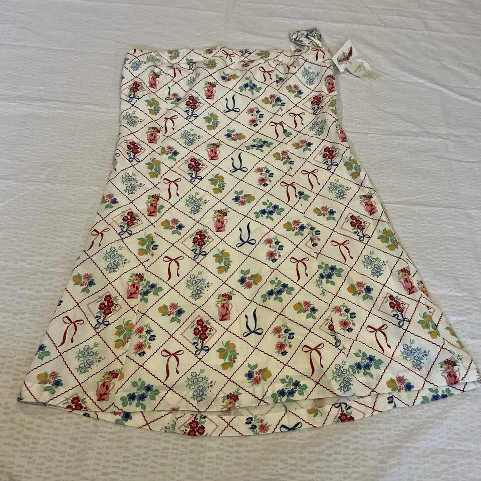 Nuevo con etiquetas Vestido Jessica Simpson XL Cinta Floral Opcional Sin Tirantes Mezcla de Lino Forrado Foto 1 de 4