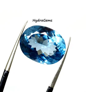 Natural & Rare 14 Ct + Oval Cut Ocean Blue Aquamarine Certified Loose Gemstone - Picture 1 of 9