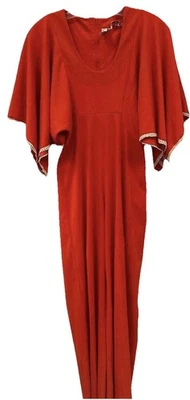 70s Jerell of Texas Jumpsuit Red Size 7 Xs Vintage Disco Kimono Sleeve Hippie - Image 1 of 4