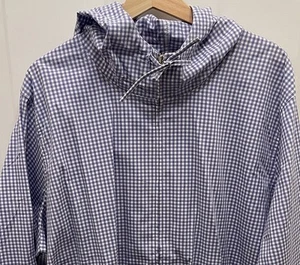 JG Hook Vintage Lavender Purple Checkered Gingham Full Zip Hood Jacket Size 24W - Bild 1 von 7