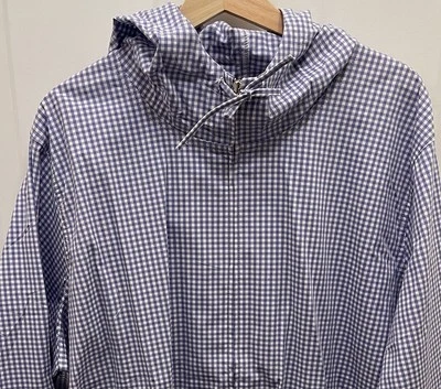 Chaqueta con Capucha JG Hook Vintage Lavanda Púrpura Cuadros Guinga Cremallera Completa Talla 24W Foto 1 de 4