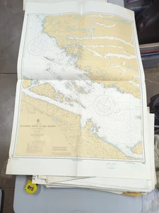 Vintage BC Pulteney Point to Egg Island 1976 Nautical Chart Map Wall Decor 46x33 - Picture 1 of 4