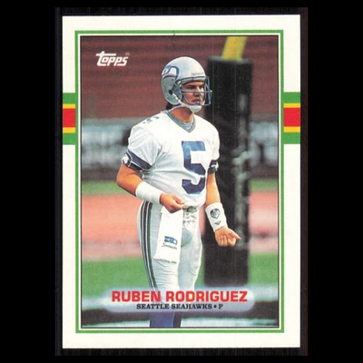 Ruben Rodriguez #185 1989 Topps Seattle Seahawks Football Card NFL NM - Image 1 of 3