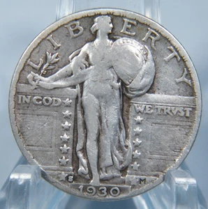 1930-S Liberty Standing Quarter Circulated - Picture 1 of 2