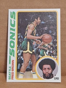 1978 Fred Freddy Brown Topps NBA Karte #59 Downtown Seattle Sonics Iowa Hawkeyes  - Bild 1 von 2