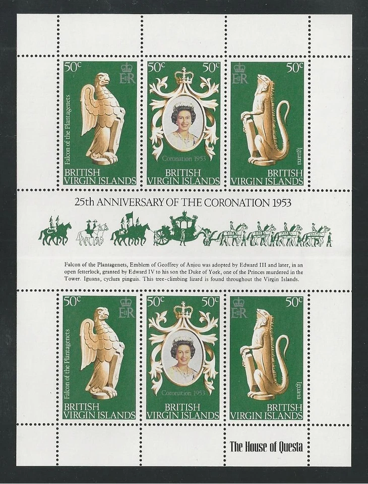ISLAS VÍRGENES BRITÁNICAS, # 337, CORONACIÓN DE LA REINA ISABEL II JUBILEO DE PLATA Foto 1 de 1