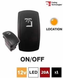 Carling 273.669 Interruttore a bilanciere SERIE V CONTURA V 12V ON/OFF SP 1xLED LUCE AMBRA - Foto 1 di 5