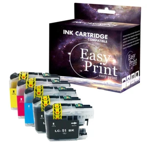 Tinta 5 piezas se adapta a Brother MFC-230C MFC-240c MFC-885c MFC-465cn MFC-5860 LC51 LC-51 - Imagen 1 de 1