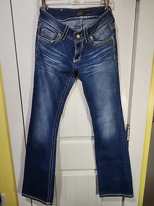 Dryad Premium Jeans donna 28x33 stivaletto skinny impreziosito tasca cuciture spesse - Foto 1 di 5