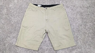 Volcom Chino Shorts Mens 34 Bermuda Flat Front Beige Casual - Image 1 of 4