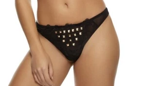 Ann Summers Ceres Thong Black/Gold UK10/EU36 - Picture 1 of 10