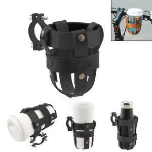 Motorcycle Handlebar Cup Holder Black Drink Basket For Harley ATV Bike Universal - Picture 1 of 13