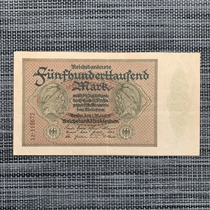 Germany 1/2 Million Mark Banknote German Currency Post WW1 Paper Money BERLIN - Picture 1 of 5