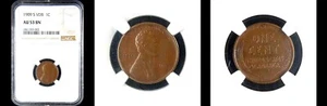 1909-S VDB 1C NGC AU53BN-PQ LINCOLN WHEAT SMALL CENT - Picture 1 of 1