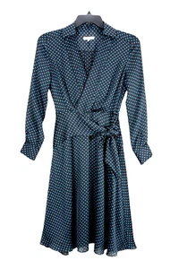 NWT Equipment Satin Vivienne Dress size 2 Midi Long Sleeve Star Print - Picture 1 of 19