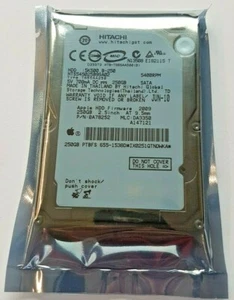 250 GB SATA Hitachi HTS545025B9SA02 5400RPM 8MB HDD 2.5 " Internal Hard Drive - Picture 1 of 1