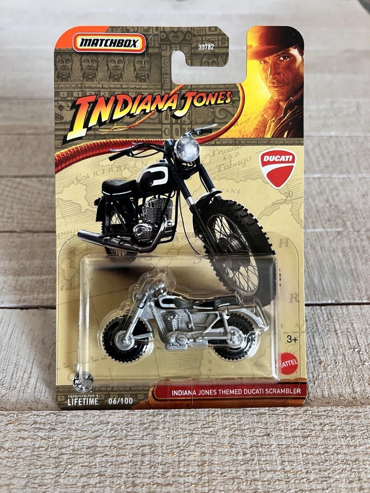 2025 New Matchbox Indiana Jones Themed Ducati Scrambler Bike 6/100 - Image 1 of 1