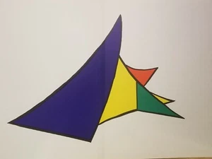 Alexander Calder "Pyramid" Original Color Lithograph Stabiles Composition Modern - Picture 1 of 2