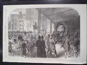 Her Majesty Queen Victoria Entering Palace Of Westminster London 1866 Print - Bild 1 von 1