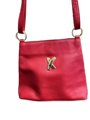 Bolso Bandolera Paloma Picasso Cuero Rojo Bolso de Mano Vintage LEER Foto 1 de 4