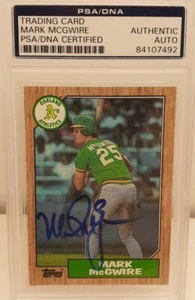 Mark McGwire Signed 1987 Topps Rookie Card RC *Oakland Athletics PSA - Bild 1 von 3