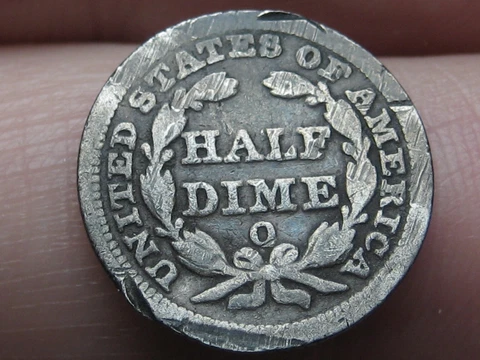 1852 O Seated Liberty Half Dime- New Orleans, Good/VG Details Cover