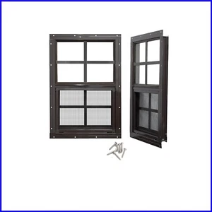 2 Pack 12x18 Flush Mount Shed Windows with Black Aluminum Frame - Versatile Use - Picture 1 of 9