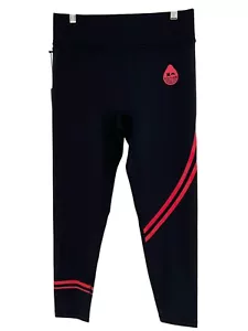 Leggings Noli para mujer talla L negros rojos a rayas atléticos gimnasio yoga nuevos con etiquetas - Imagen 1 de 12