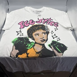 Ice Spice Money Pose Airbrush White T-Shirt LARGE New - Picture 1 of 5