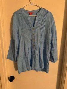 Women "Lilly Pulitzer" blue button up long sleeve blouse. Size Med. - Picture 1 of 2