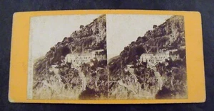 Antike Stereo Ansicht Stereoview Karte Convento Dei l'apuccini Kloster Amalfi  - Bild 1 von 4