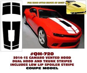 QH-720 2014 2015 CAMARO SS - VENTED HOOD TRUNK SPOILER STRIPE KIT - COUPE - Picture 1 of 1