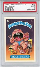 1985 Topps OS1 Garbage Pail Kids Series 1 RAY DECAY 2b Matte Card PSA 9